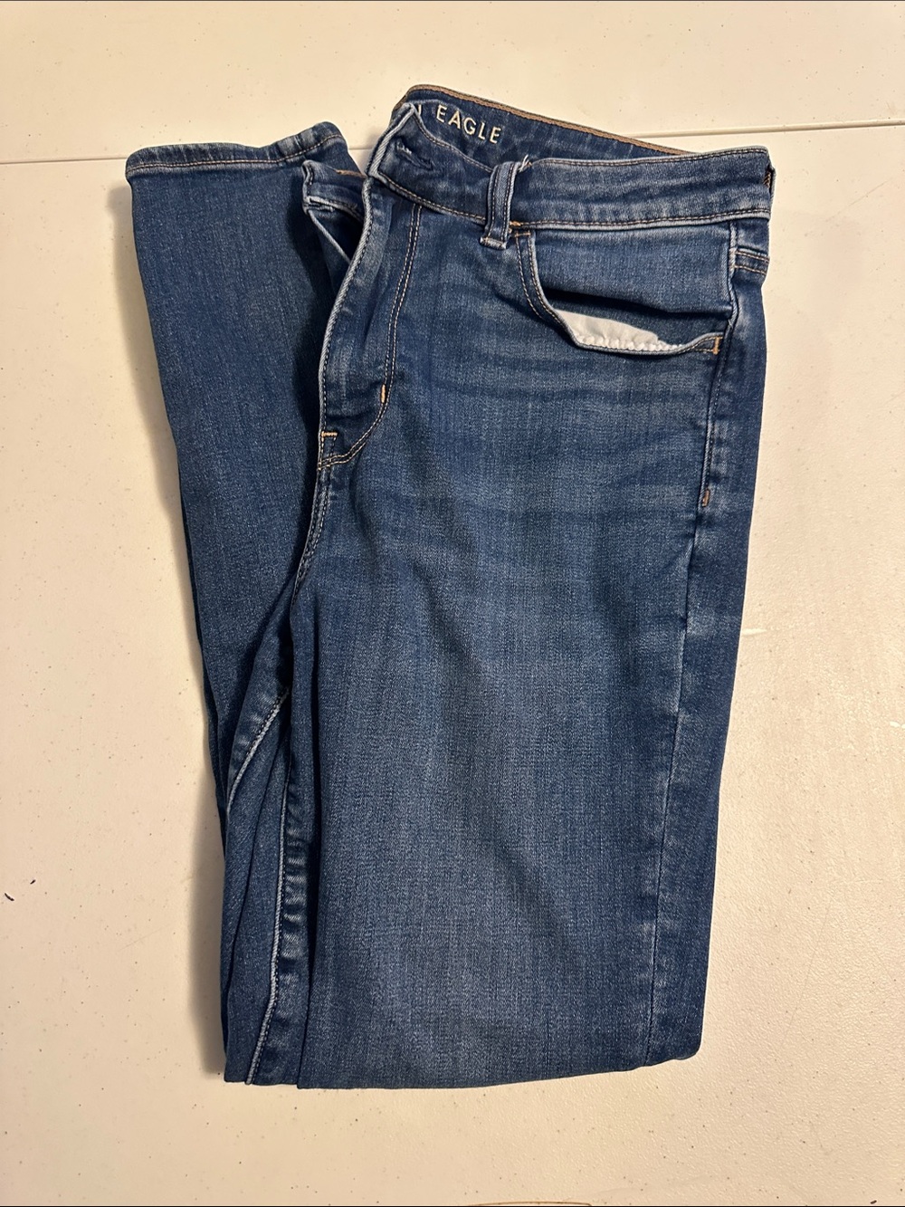 American Eagle Outfitters Women’s High-Rise Dark Blue Jeans